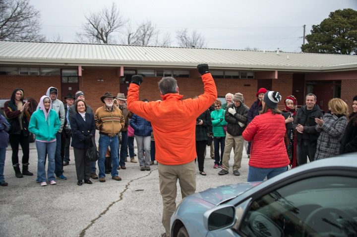 ESCC Community Mtg 2016 5 Community Meeting 2016 in front of building