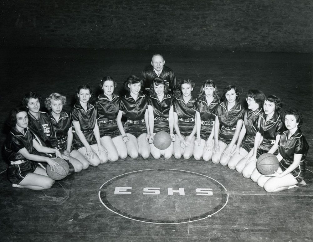 Eureka Springs High School Highlander Girls Basketball Team. January 1954.