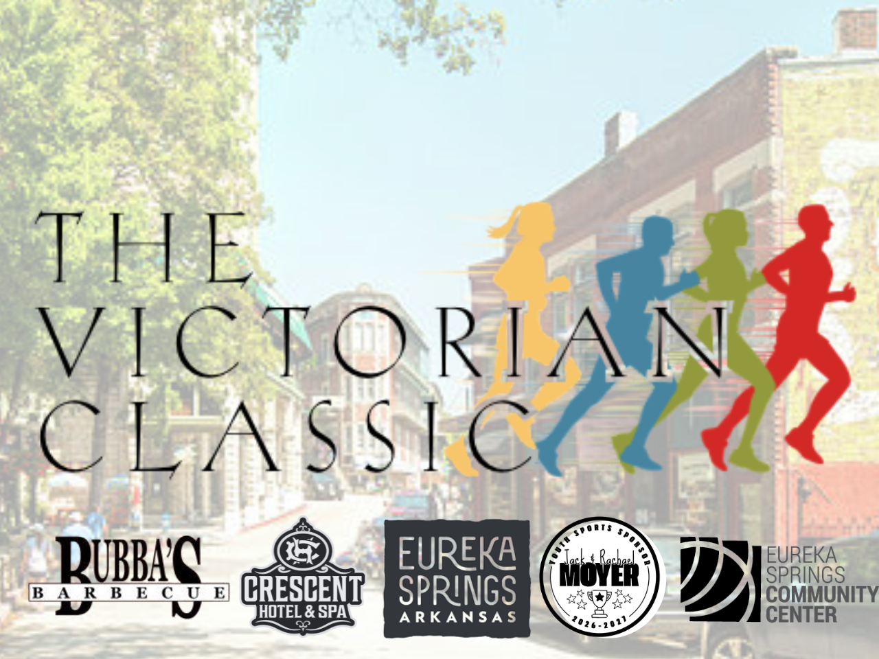 photo of Spring Street with runners in various colors superimposed over image