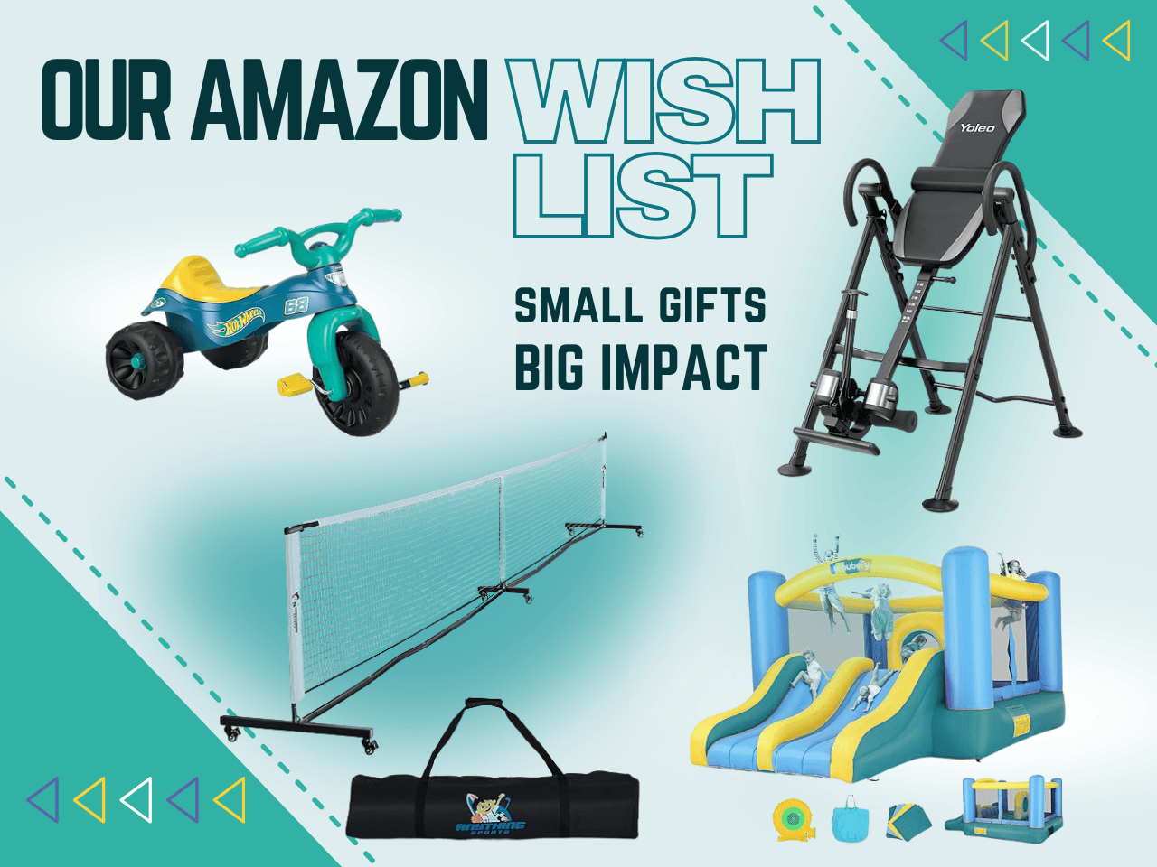 graphic of some of the amazon wish list items