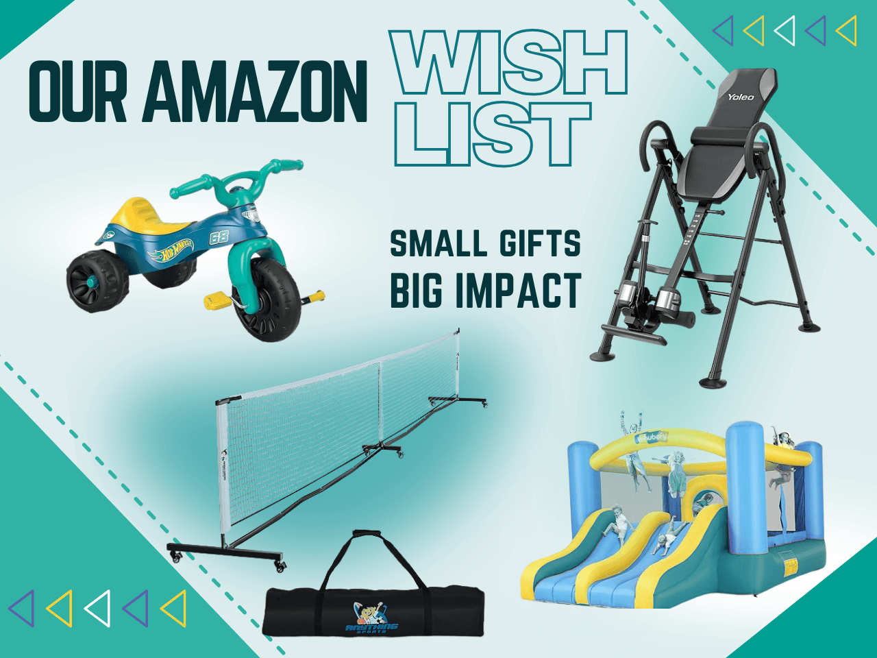 graphic of some of the amazon wish list items