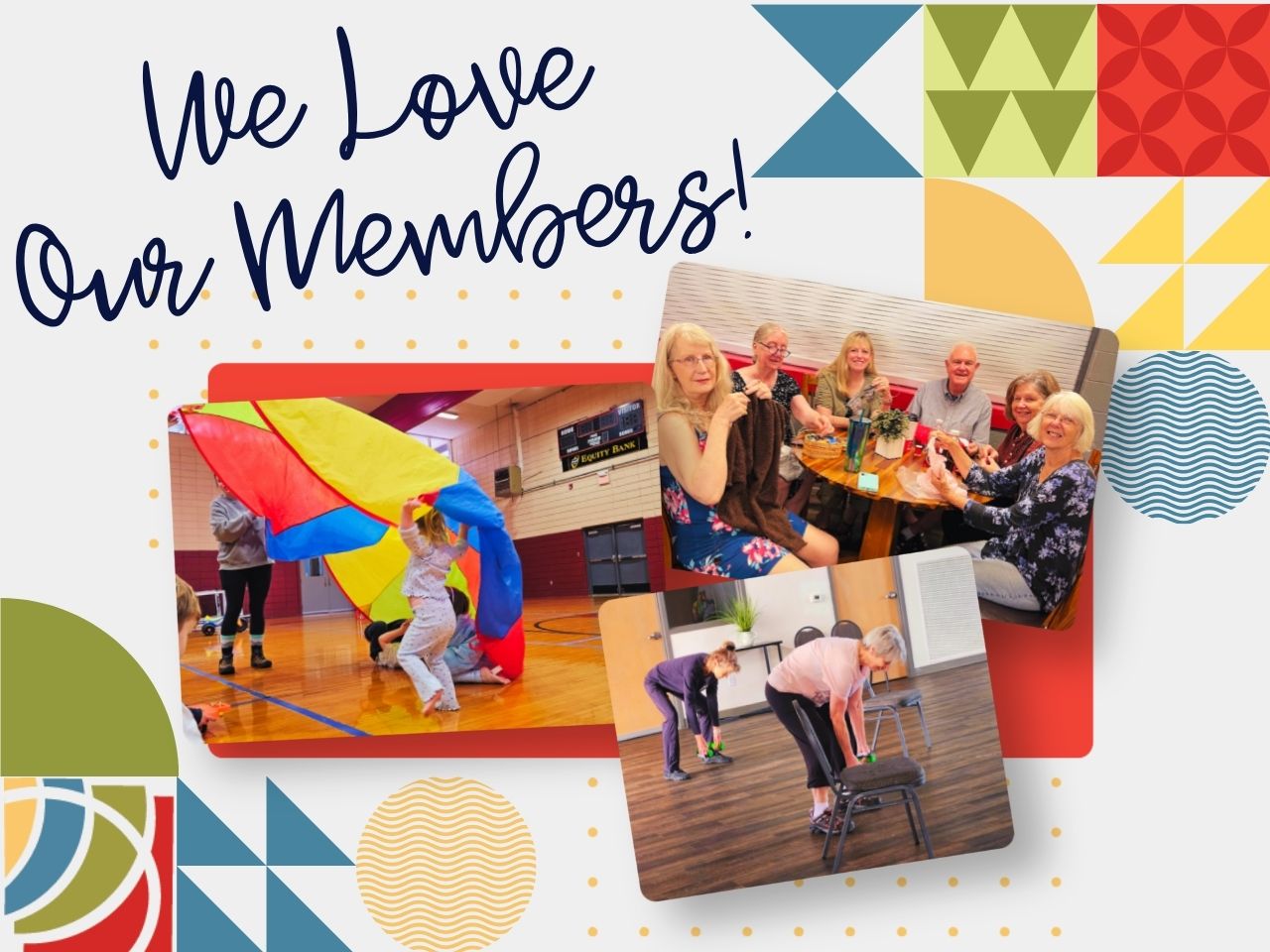 Text reads "We Love our Members!" and features three images of Members participating in various ESCC activities.
