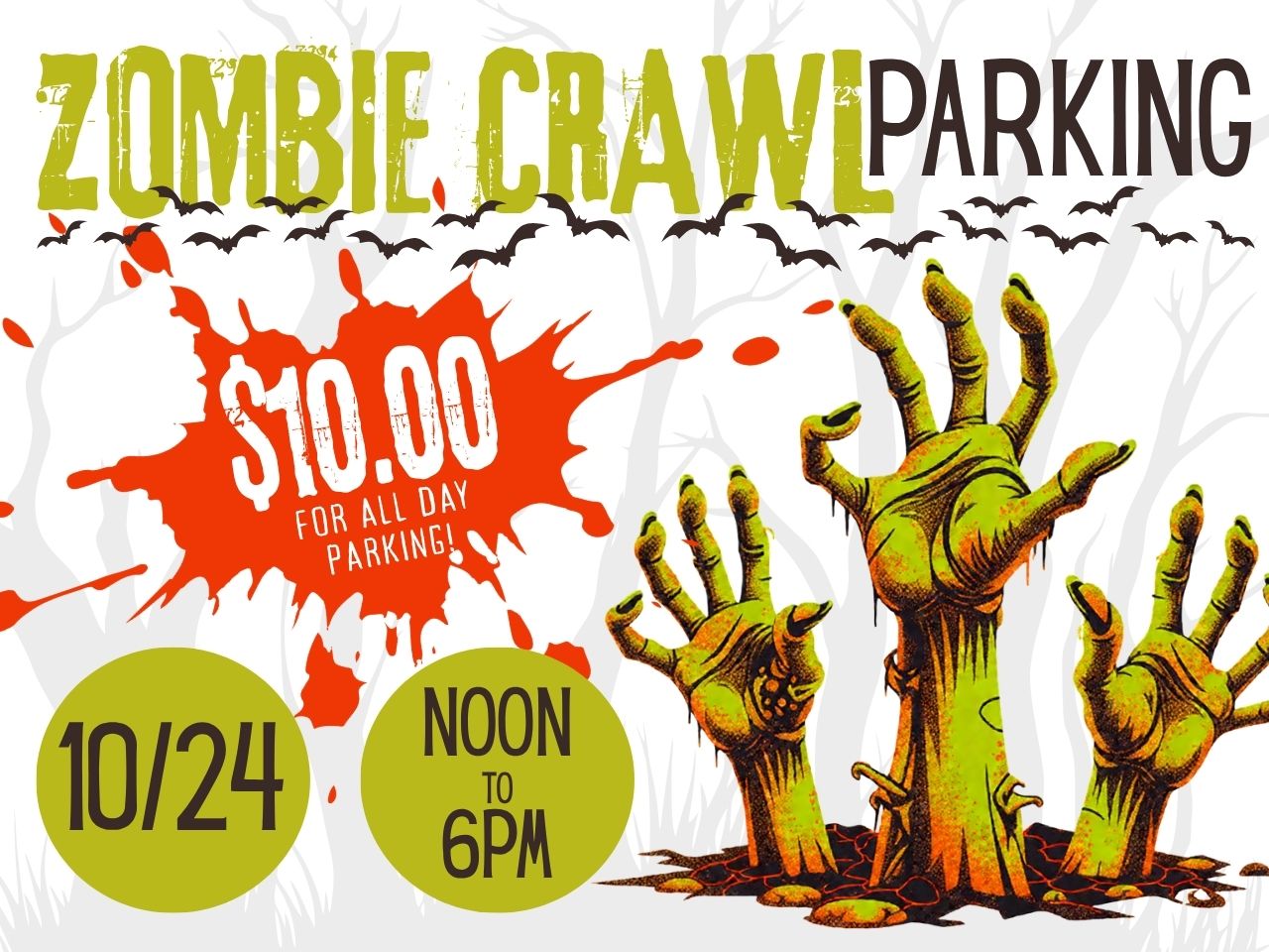Zombie hands coming out of the ground