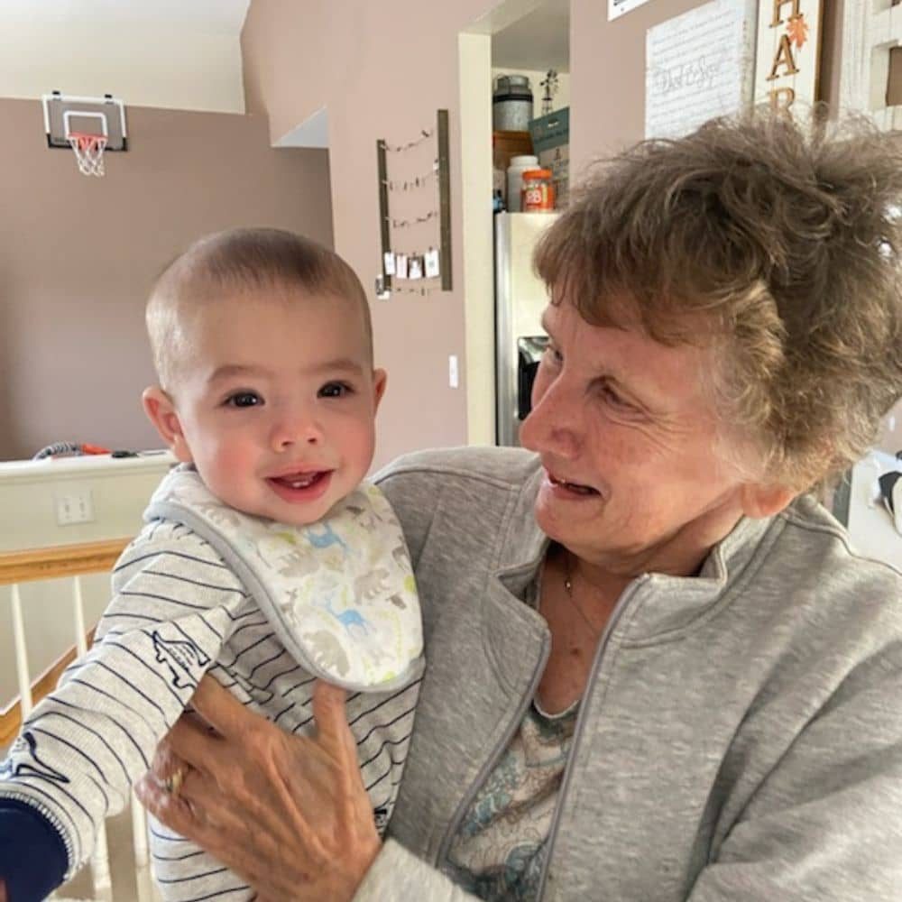 Lindy Berndt (with great-grandson)